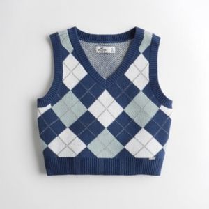Nwt Hollister Argyle Sweater Vest In 
